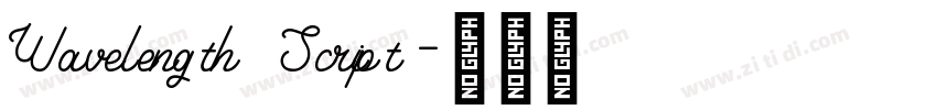 Wavelength Script字体转换